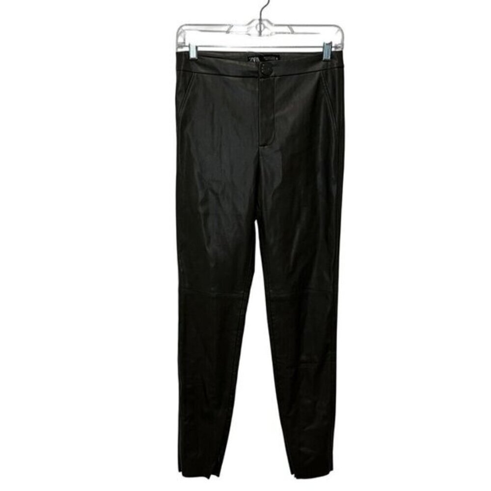 Zara Womens Faux Leather Skinny Pants Size Small